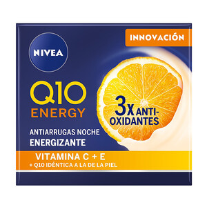 NIVEA Crema de noche con acción energizante y antiarrugas NIVEA Q10 Energy 50 ml.