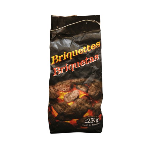 Briquetas de carbón vegetal envase de 2 kilos, GLOBALPLANT.