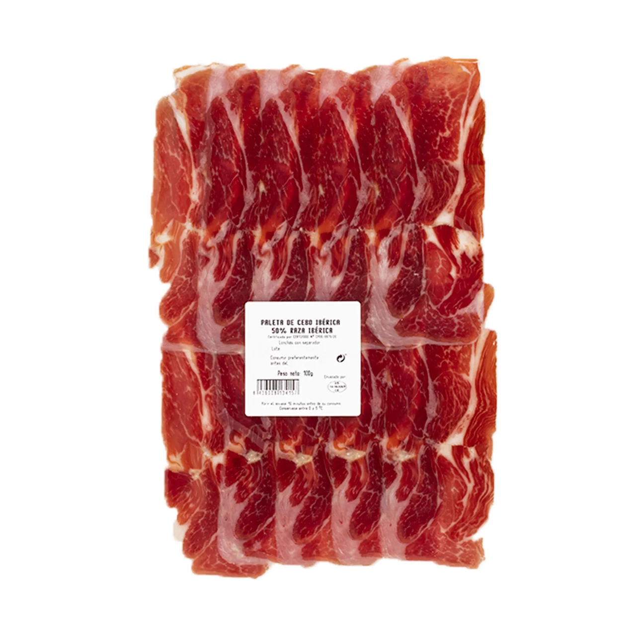 Paleta de cebo ibérica 50% raza ibèrica100 g.