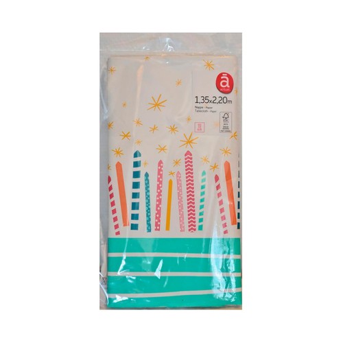 Mantel de papel de Happy Birthday, 1,35x2,2m, ACTUEL