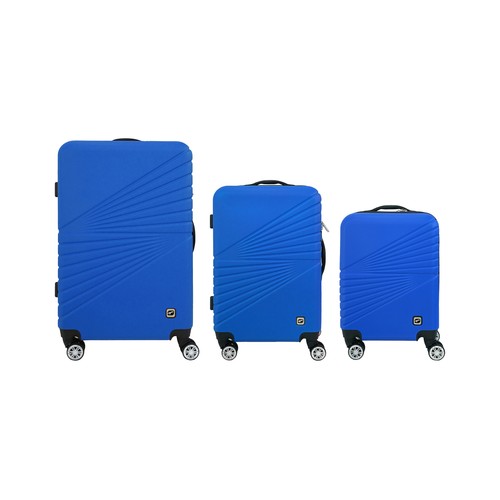 Maleta mediana rígida tipo trolley SPOTILIGHT, ABS, 4 ruedas dobles, 41x60x23 cm, color azul, AIRPORT ALCAMPO.