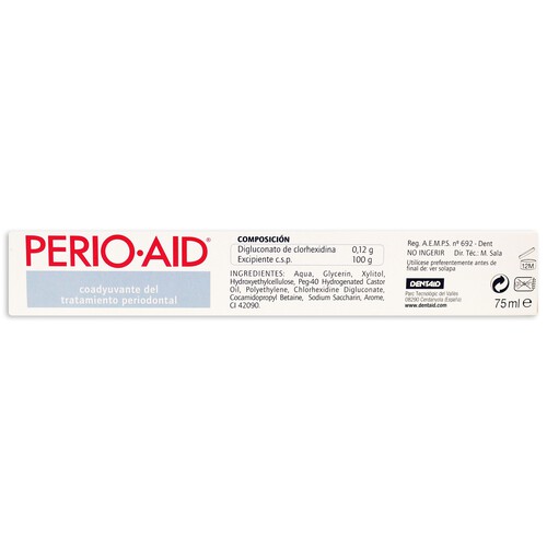 PERIO-AID Dentífrico en gel de uso diario (coadyuvante del tratamiento periodontal) PERIOAID 75 ml.