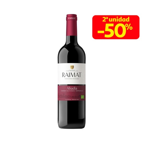 Vino tinto con denominación de origen Costers del Segre RAIMAT Abadia botella de 75 cl.