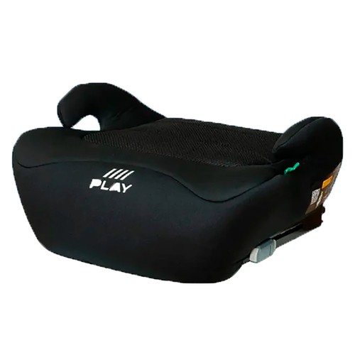 Elevador auto PLAY Three Fix, color negro, 125 - 150cm, compatible con Isofix y sin Isofix, triple capa de acolchado
