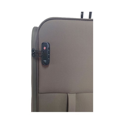 Maleta grande tipo trolley soft 8 ruedas lock 81cm gris. AIRPORT