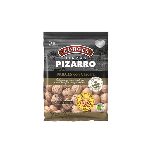 BORGES Nueces con cáscara 500 g.