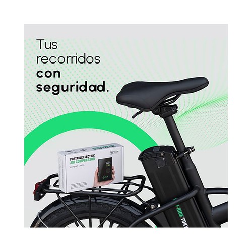 Inflador eléctrico portátil YOUIN, pantalla LCD, batería recargable, 150 Psi, luz led para bicicletas y patinetes.