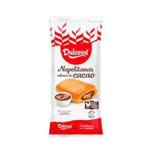 Imagen de DULCESOL Napolitanas rellenas de chocolate 240 g.