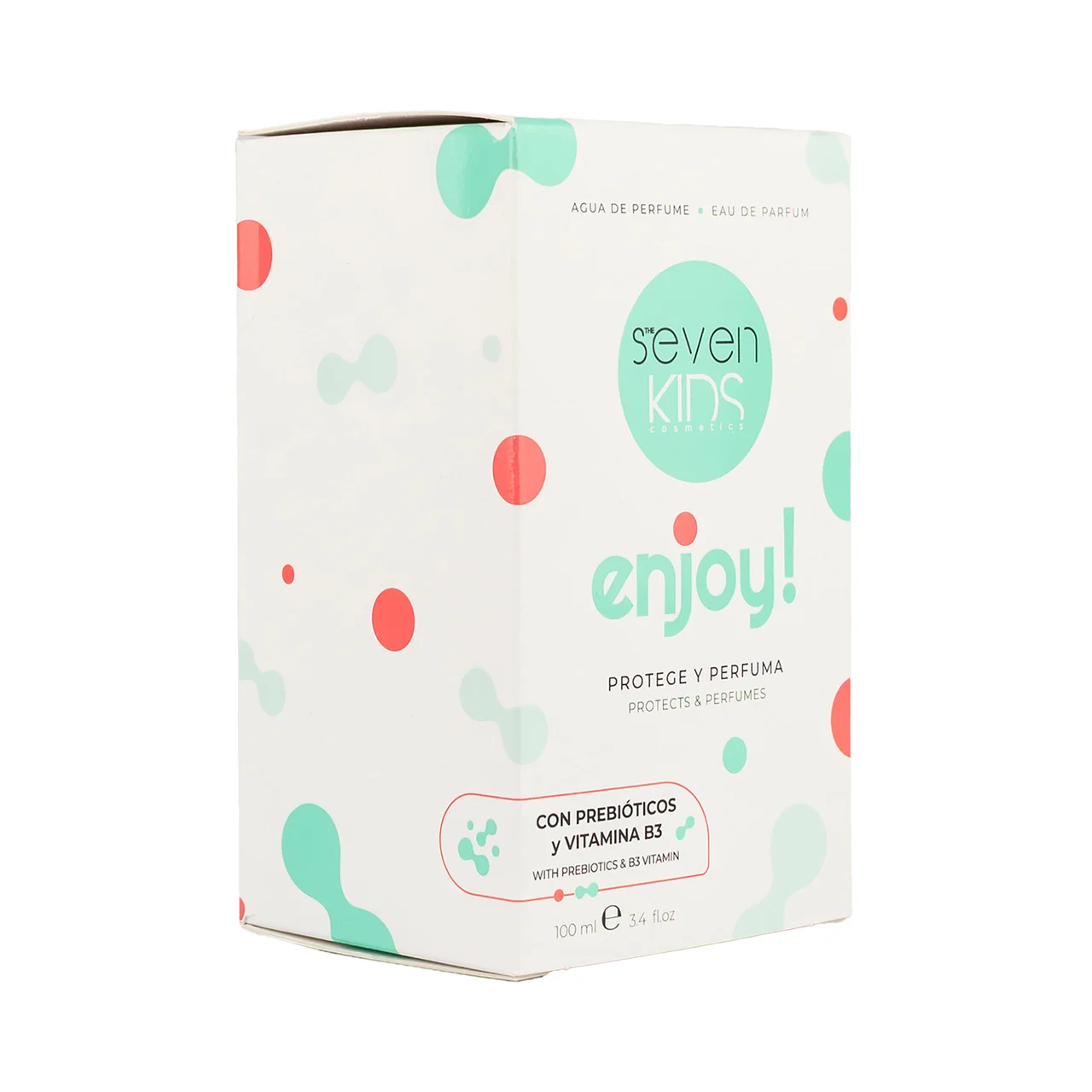 Enjoy Eau de parfum (agua de perfume) infantil con prebióticos y vitamina B3 100 ml.