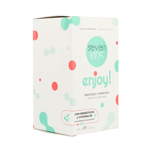 SEVEN KIDS Enjoy Eau de parfum (agua de perfume) infantil con prebióticos y vitamina B3 100 ml.