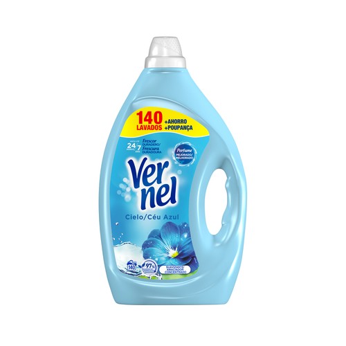 VERNEL Suavizante Cielo azul VERNEL 140 dosis 2,52 l. - Alcampo ¡Haz tu ...