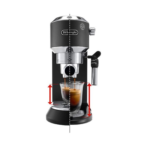 Cafetera espresso DE`LONGHI Dedica EC 685.B negra, presión 15bar, café molido o monodosis, depósito 1,3L.