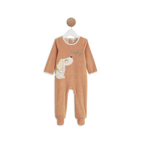Pijama pelele de terciopelo para bebé IN EXTENSO, talla 68.