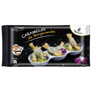 COCINARTE Suculento relleno de bogavante envuelto en crujiente pasta filo en forma de caramelo Premium 8 uds.