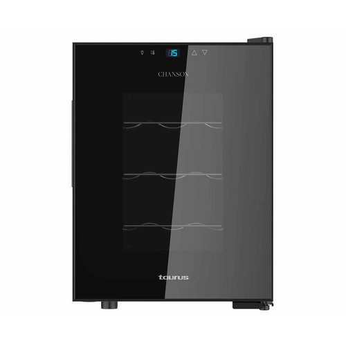 Vinoteca TAURUS CHANSON WC12T, 12 botellas, eficiencia energética: G, H: 46cm, A: 34,5cm, F: 48cm.