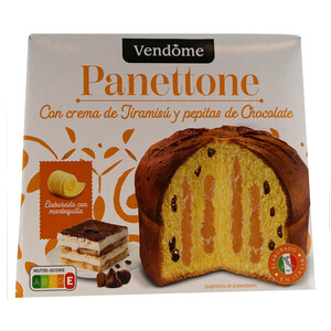 Imagen de VENDOME Panettone con crema de tiramisú con de pepitas de chocolate 750 g.