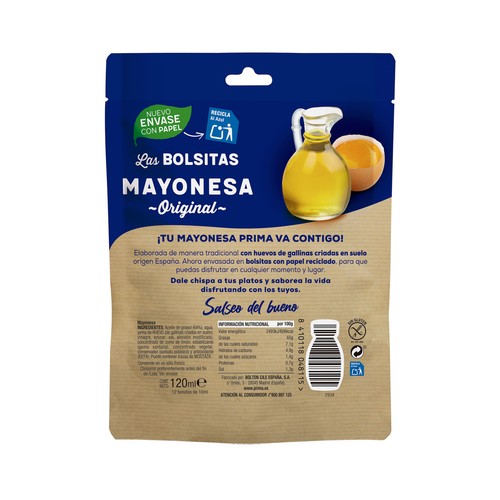 PRIMA Bolsitas de Mayonesa Original 12 uds. 12o ml.