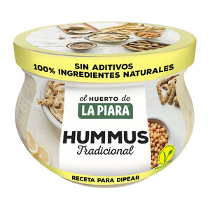 Imagen de LA PIARA Hummus original El Huerto de 200 g.