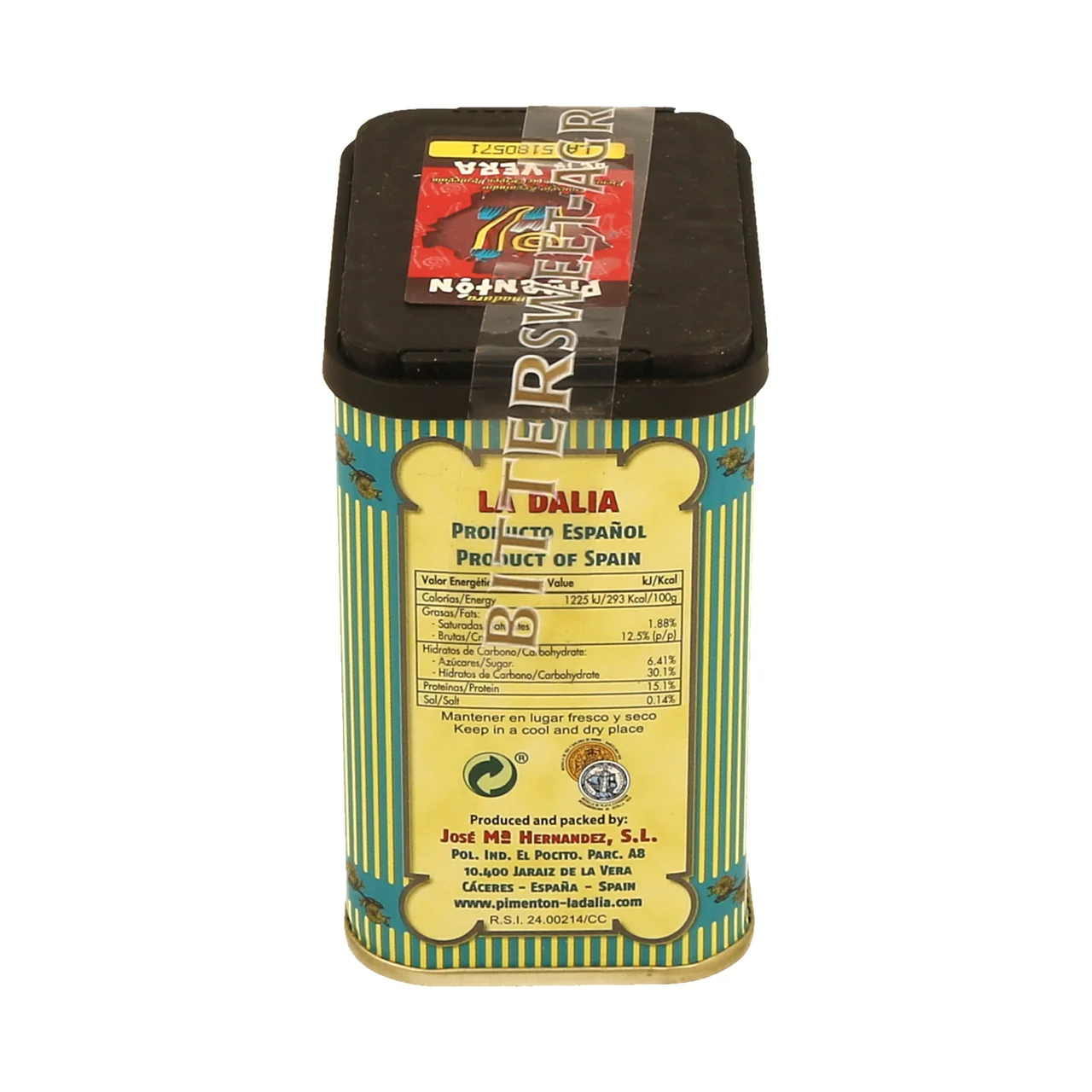 Pimentón agridulce en lata de 70 g.