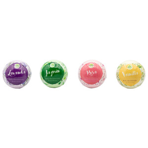 Imagen de BECASAN NATURE Bola de baño efervescente con aroma a vainilla, rosa, jazmín y lavanda BECASAN NATURE.