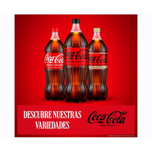 COCA COLA ZERO Refresco de cola Zero sin azúcar botella de 2 l.