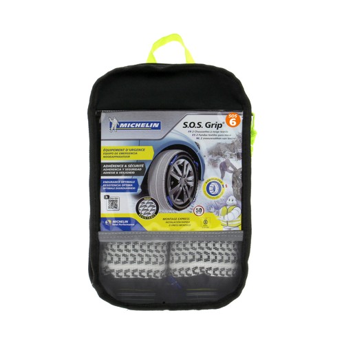 Lote de 2 cadenas de nieve texties MICHELÍN Sos grip número 6.
