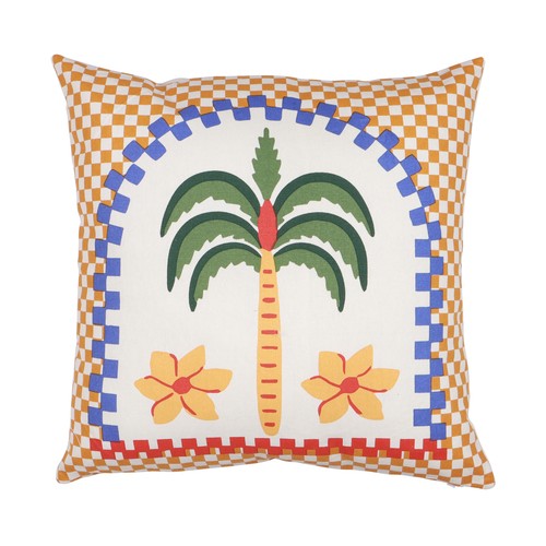 Cojín estampado Tropic Fusion 45x45cm 100% algodón poliéster. ACTUEL