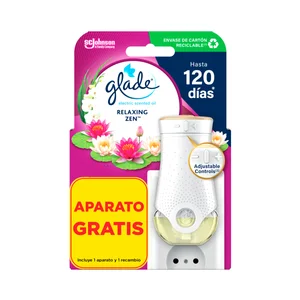 GLADE Relaxing zen Ambientador + recambio con fragancia de larga duración 20 ml.