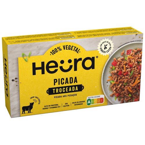 HEÜRA Picada troceada vegetal a base de proteína de soja 300 g.