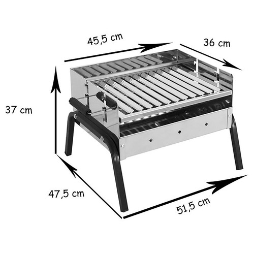Barbacoa de sobremesa IMOR AVILA acero Inox, bandeja recoge grasas.