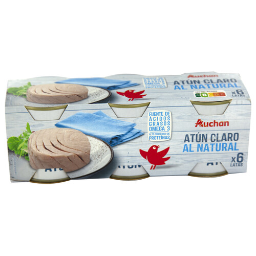 Atún claro al natural PRODUCTO ALCAMPO 6 uds. x 56 g.