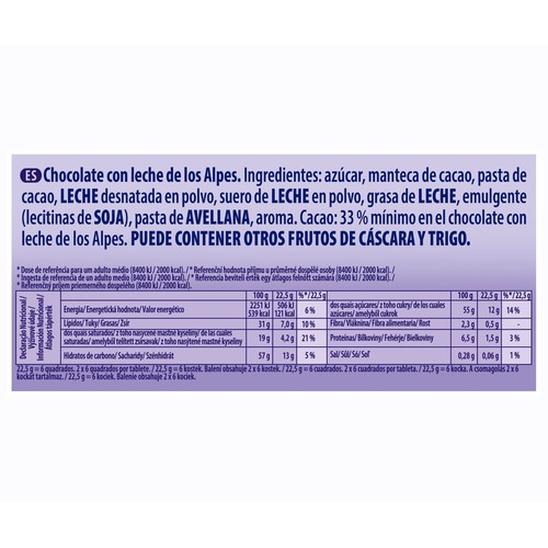 MILKA Chocolate con leche 45 g.