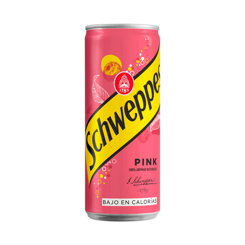 Tónica Pink, bajo en calorías SCHWEPPES 33 cl.