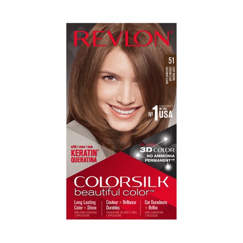 REVLON Colorsilk Tinte de pelo tono 051 Castaño claro.