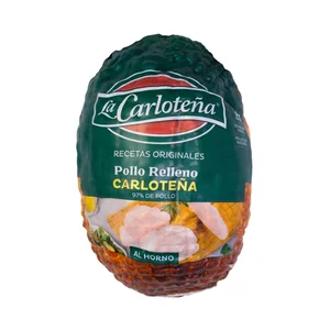 LA CARLOTEÑA Pollo al horno relleno. - Loncha gruesa 3 a 4 mm