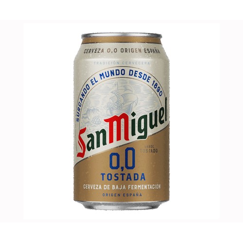 Imagen de Cerveza tostada sin alcohol (0,0% Vol.) SAN MIGUEL lata de 33 cl.