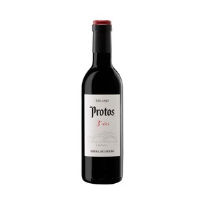 PROTOS Vino tinto crianza (tercer año) con D.O. Ribera del Duero botella 37,5 cl.