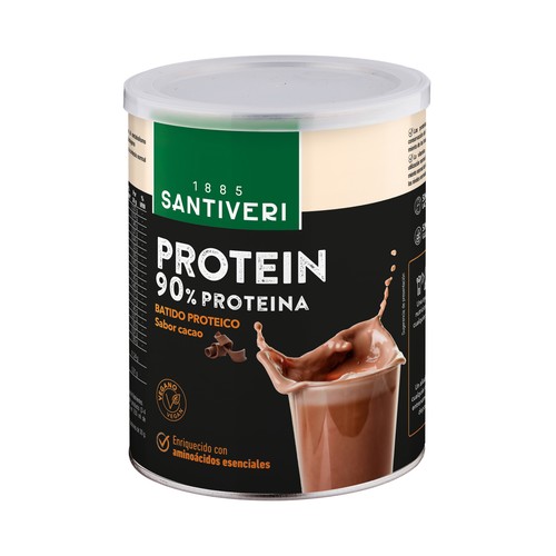 SANTIVERI Protein Batido proteico (90% proteina) sabor cacao 200 g.