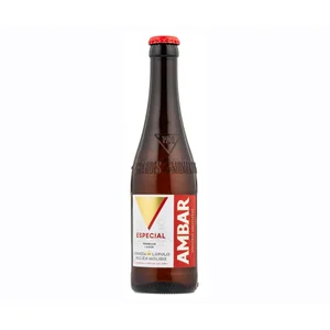 AMBAR LONG NECK  Cerveza Especial botella de 33 cl.