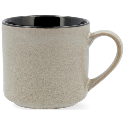 Taza jumbo de gres diseño rústico color azul o marrón, 0,54 litros de capacidad, Blue moon BIDASOA.