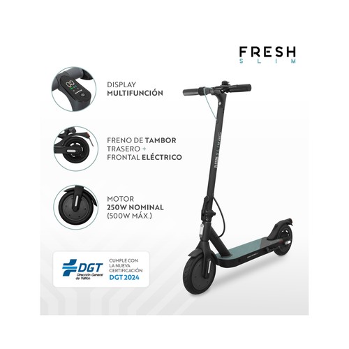 Patinete eléctrico OLSSON AND BROTHERS Fresh Slim, 500W, velocidad máxima 25km/h, ruedas 8,5".