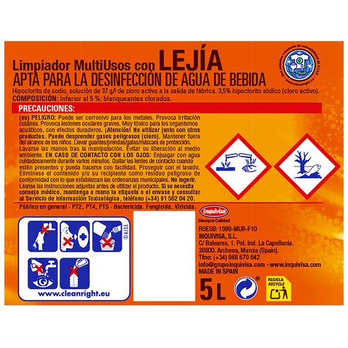 LA SALUD Lejía multiusos LA SALUD 5 l.