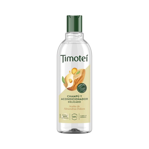 TIMOTEI Champú y acondicionador, con aceite de almendras dulces, para cabellos normales TIMOTEI Delicado 400 ml.