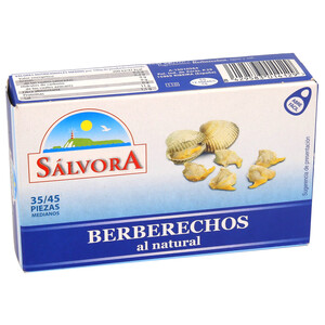 Imagen de SÁLVORA Berberechos al natural 35/45 piezas 58 gr.