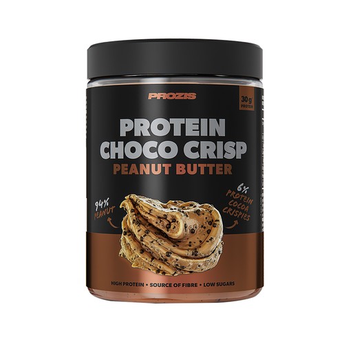 PROZIS Choco crips Mantequilla proteica de cacahuetes y chocolate 250 g.