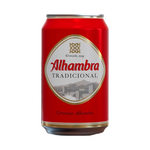 ALHAMBRA Tradicional cerveza lata de 33 cl.