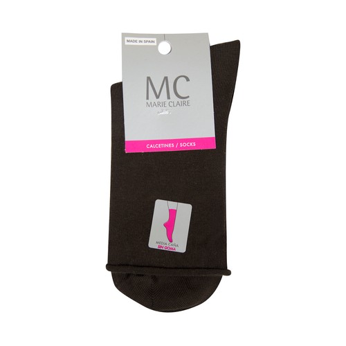 Calcetines para mujer, sin goma MARIE CLAIRE, color marrón, talla única.