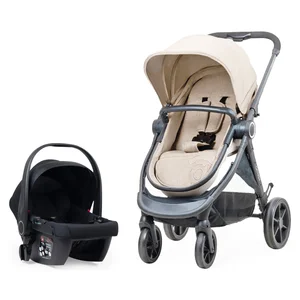 Cochecito trío convertible Happy ASALVO, color beige.