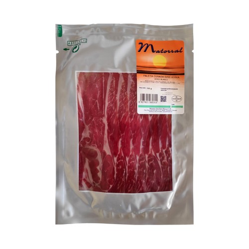 MATORRAL Paleta curada gran reserva de cerdo blanco, cortada en lonchas MATORRAL 150 g.