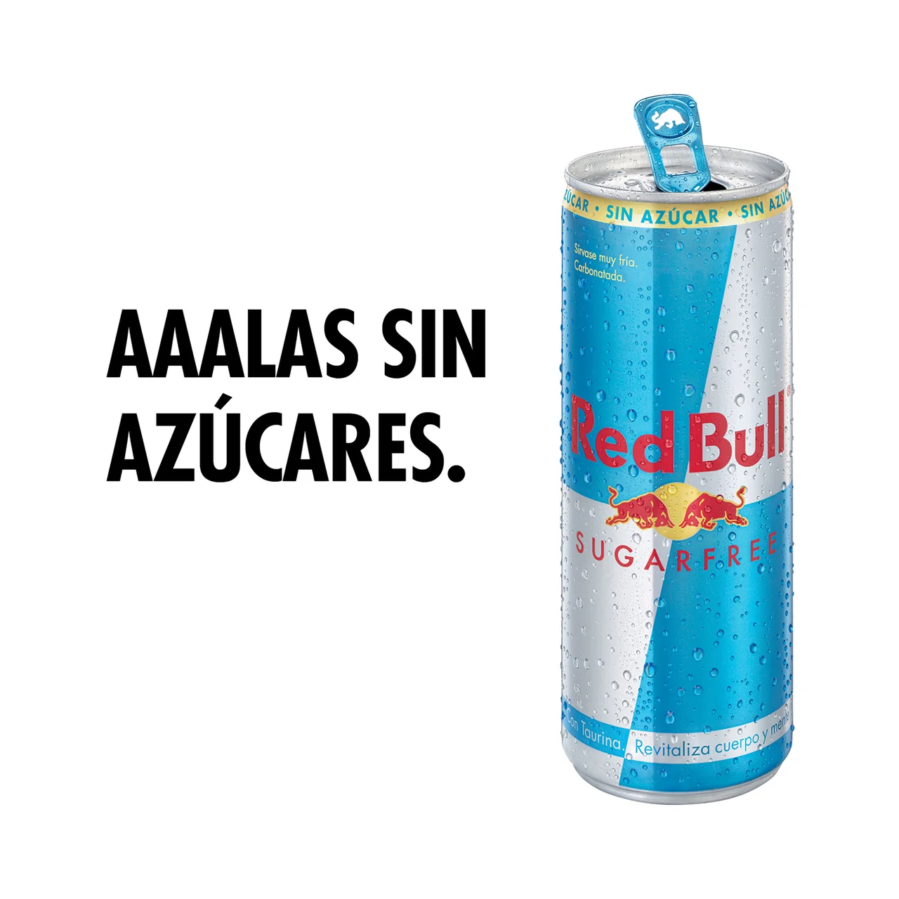 RED BULL SUGAR FREE  Bebida energética sin azúcares lata 335 ml.